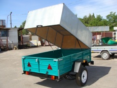 Крышка из металла, покрытие-лист оцинкованный (h500) на прицеп 1940 х 1240 мм